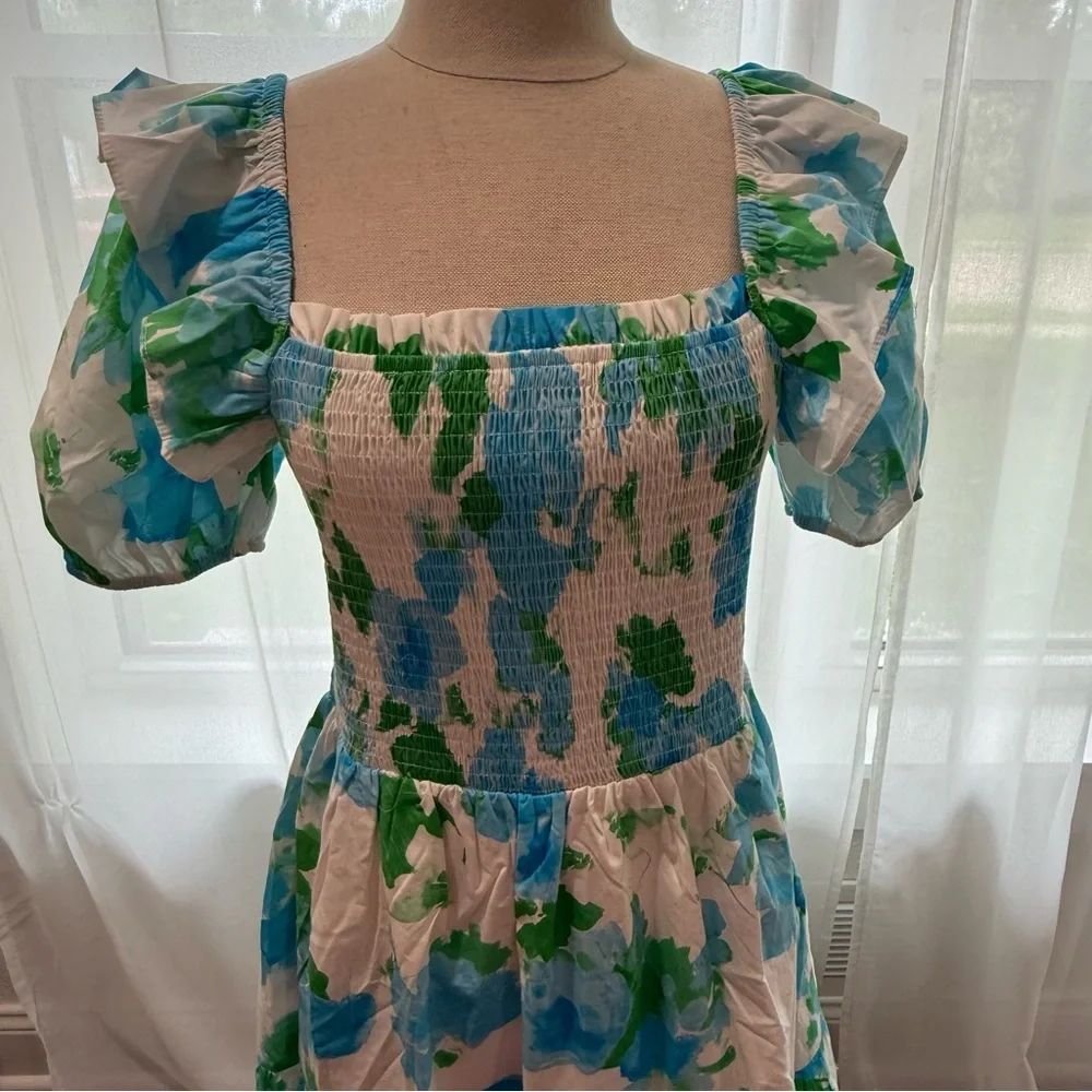 Sugarlips Cotton Mini Smocked dress Size Medium - Picture 3 of 11